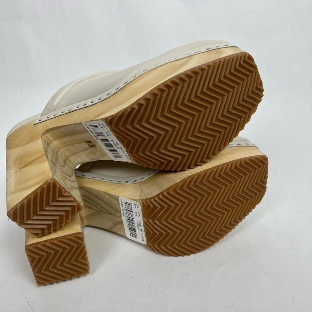 Steve Madden Cream Leather Clog Mules - Picture 9 of 9